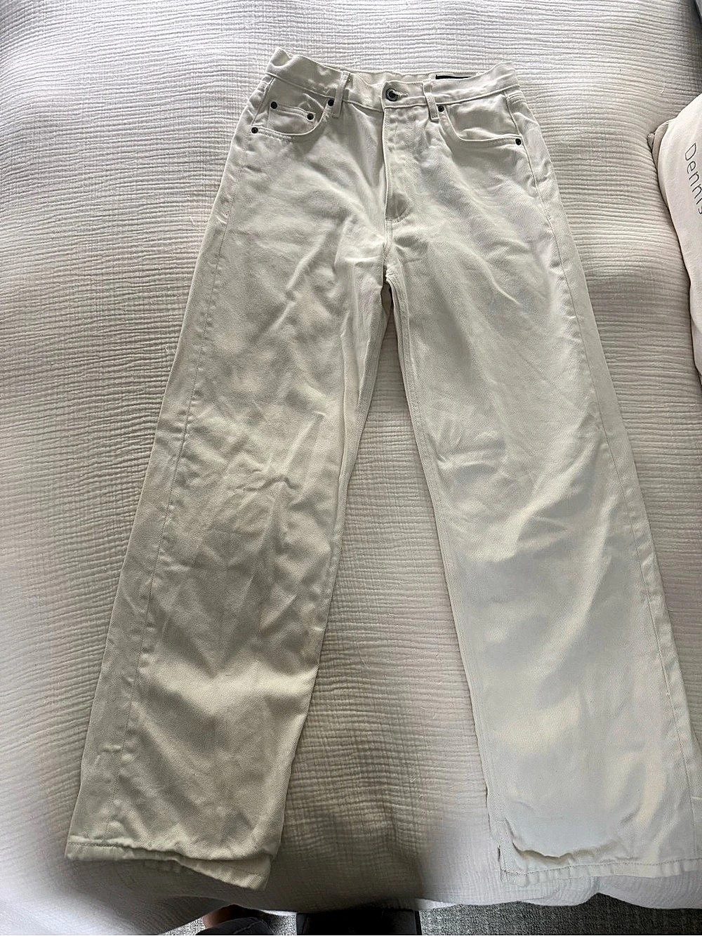 Zara Straight Leg Jeans in White EU 38 Like New